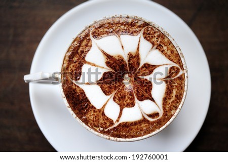 Latte art / coffee art made by barista