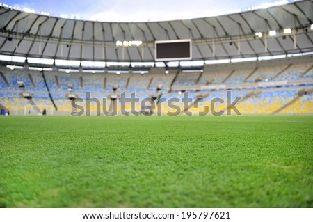 Rio de Janeiro, Brazil - March 13, 2014: Maracana Stadium, world famous soccer stadium, will host 2014 FIFA World Cup and opening & closing ceremony of 2016 Rio Olympics