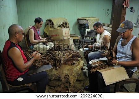 HAVANA, CUBA, -November. 4. 2010: Partagas, the cigar factory in Havana, Cuba, among the oldest brands of cigars, established in Havana in 1845