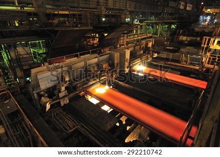 steel production at steel mill