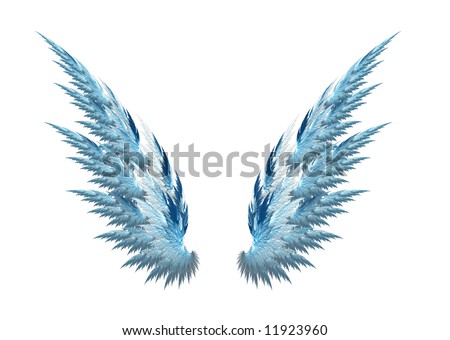 stock photo Blue angel wings
