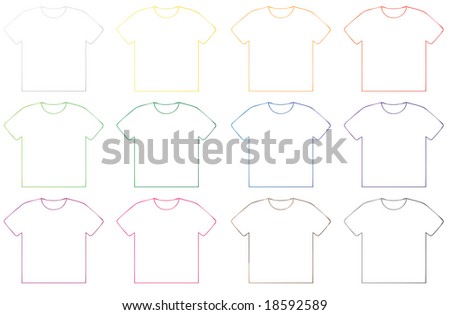 polo shirt outline. stock photo : outline t-shirt