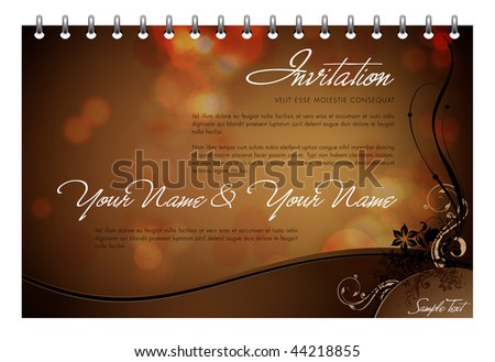 stock vector Vector Invitation Card Greeting Card or Menu Template