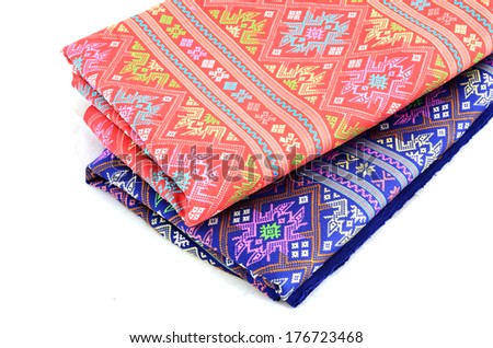 isolate Handmade woven fabrics in thailand