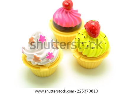 phony cupcake On a white background