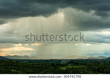 raining over The Mountain Village
