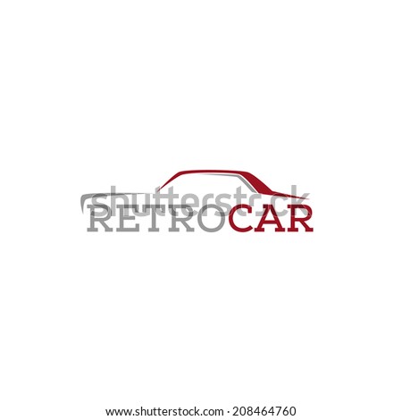 abstract retro car design concept salon vector logo design template abstract retro car design concept salon vector logo design template