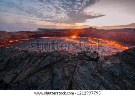 Ertale is the most active volcano of Ethiopia. This is one of the five famous volcanoes in the world that have a lava lake, as well as the only volcano in the world that has two lava lakes at once,