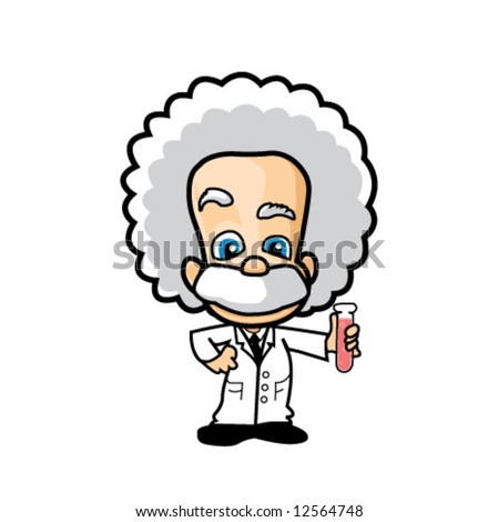 cute professor holding a test tube cute professor holding a test tube