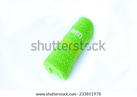 Green towel rolls