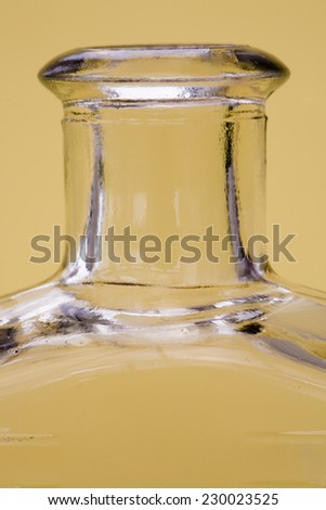Old glass bottle neck