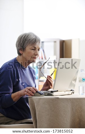 Elderly Person, Computer