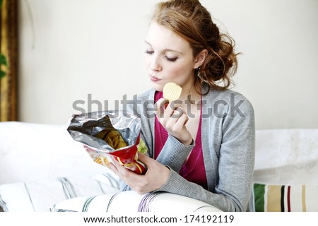 Woman Snacking