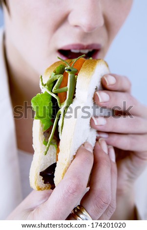 Woman Eating Insect