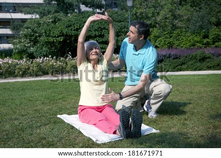 Elderly Person Practicing A Sport