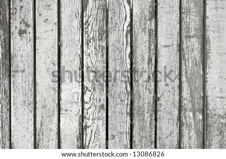 Weathered white wooden planks