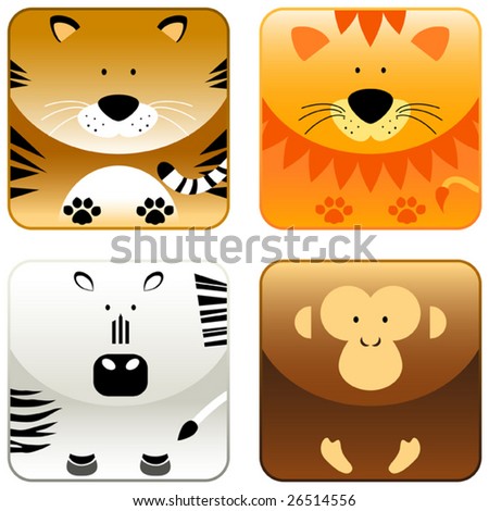 wild animals pictures lion. stock vector : Wild animals