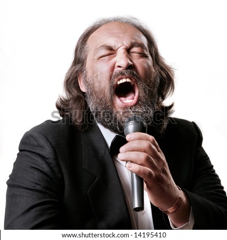 man singing opera