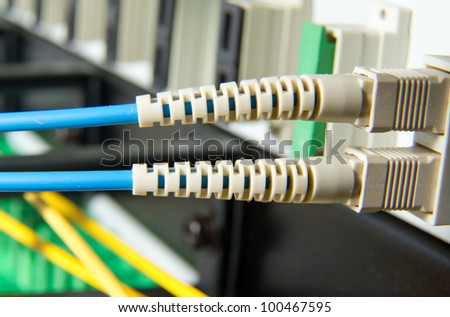 optic fiber hub as part of internet infrastructure
