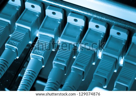 optic fiber hub as part of internet infrastructure