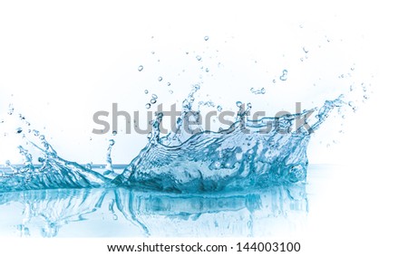 water splash isolated on white background