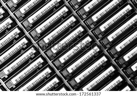 storage tapes in internet data center room