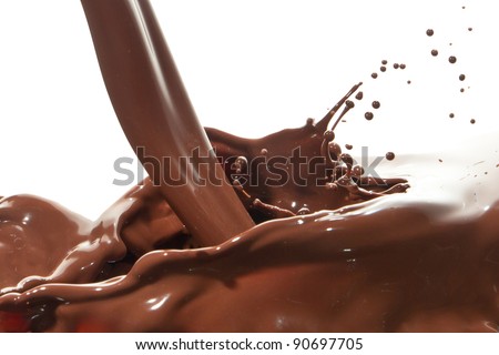 splash of chocolate isolated on white background