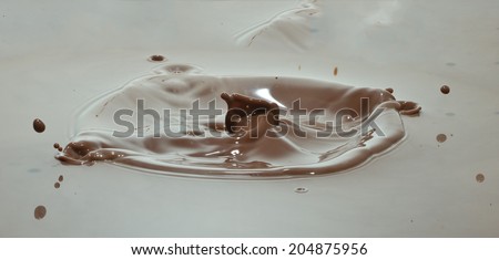 chocolate splash closeup