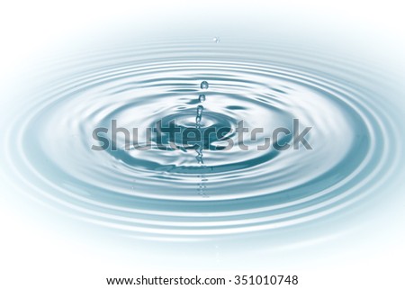drop of water on white background