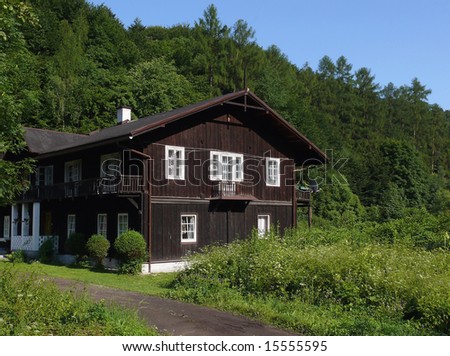 Traditional countryside wooden villa