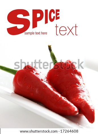Two red peppers (easy to remove the text)
