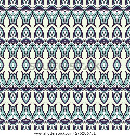 Seamless Abstract Tribal Pattern. Hand Drawn Ethnic Texture, Flight of Imagination