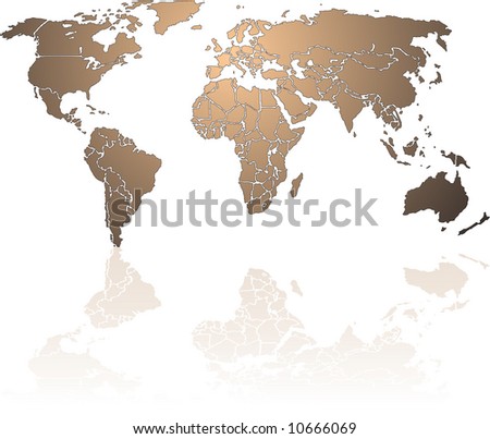 world map with countries names. World map. Each country is