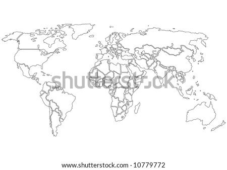 world map countries only