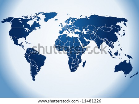 world map vector image. silhouette World map,