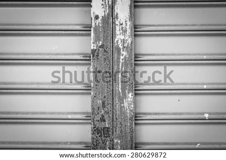 roller shutter door old for the background.