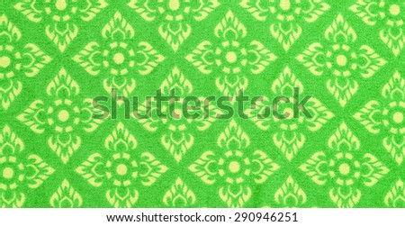 Vintage style of carpet pattern background pattern Thailand.