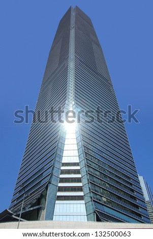 HONG KONG, CHINA-DECEMBER 12: The International Commerce Centre Tower is a 118-storey, 484 m skyscraper completed in 2010. It is currently the tallest building on December 12, 2012 Hong Kong, China
