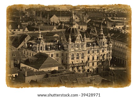  Postcards on Old Postcard With Graz  Old City Stock Photo 39428971   Shutterstock