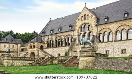 GOSLAR - JULY 28, 2012: Imperial Palace (Kaiserpfalz). The imperial palace is the largest, oldest and altogether best preserved 11th century building in Germany.