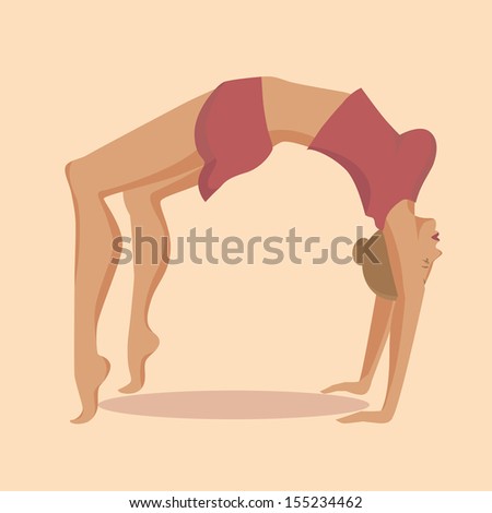 Illustration of a girl doing exercise