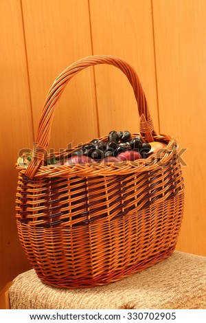 Healthy Organic fruits and  vegetables in the Basket