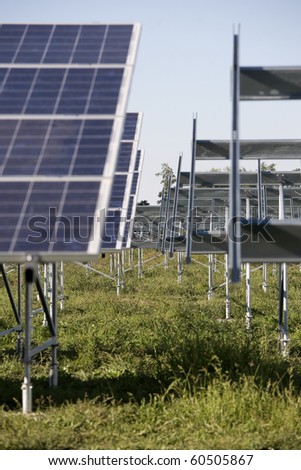 Solar power plant in construction.