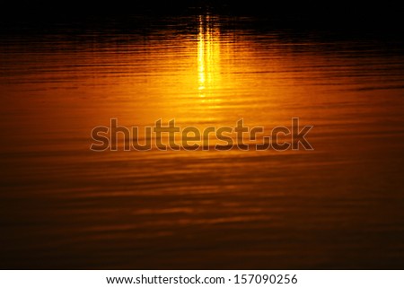 Lake reflection sunset