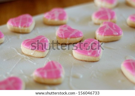 Pink Heart Shaped Sugar Cookies