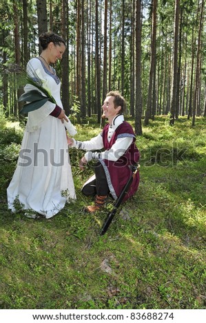 Princess bride and her knight  / wedding