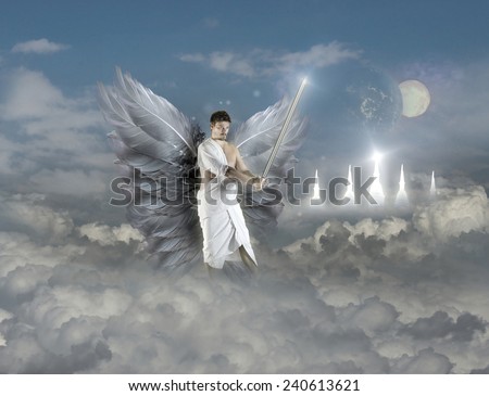 Angel is Holding a Sword