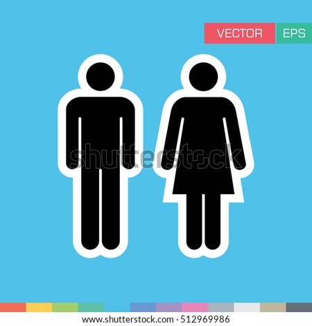 Man & Woman Icon - Vector Illustration - 512969986 : Shutterstock