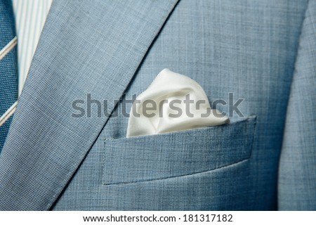 elegant stylish jacket and handkerchief in the pocket elegant stylish jacket and handkerchief in the pocket