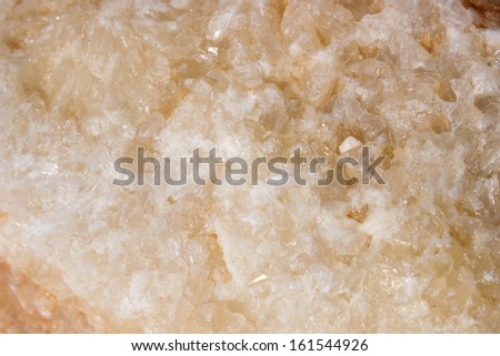Rock crystal in close up, photography